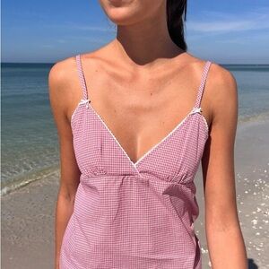 Brandy Melville Edith  Plaid Tank Top BNWT